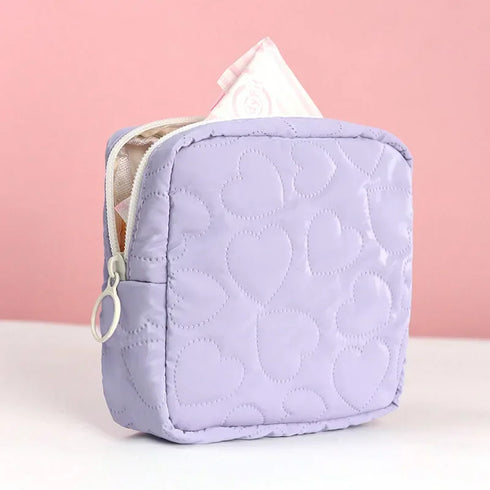 Cute Mini Cosmetic Bag Lipstick Makeup Storage Pouch Sanitary Napkins Storage Bag Portable Tampon Organizer Bag